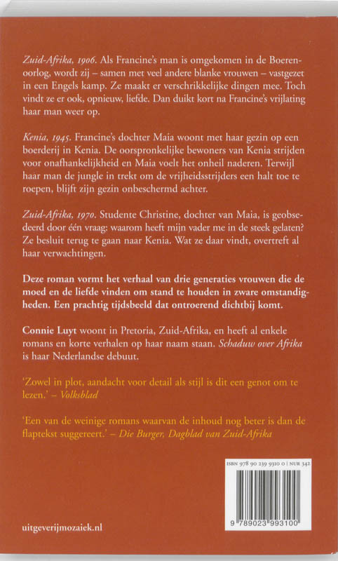 Achterkant van Schaduwen over Afrika