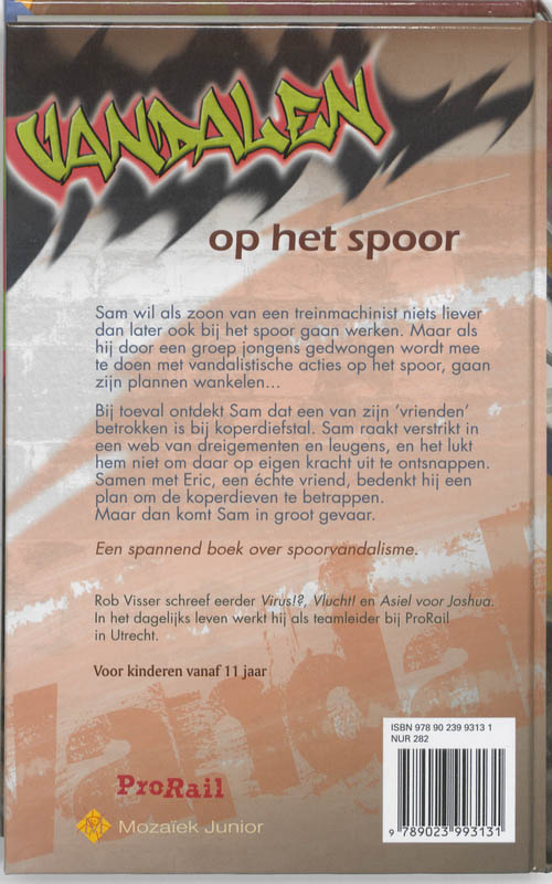 Achterkant van Vandalen op het spoor