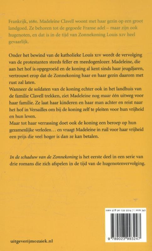 Achterkant van In de schaduw van de Zonnekoning