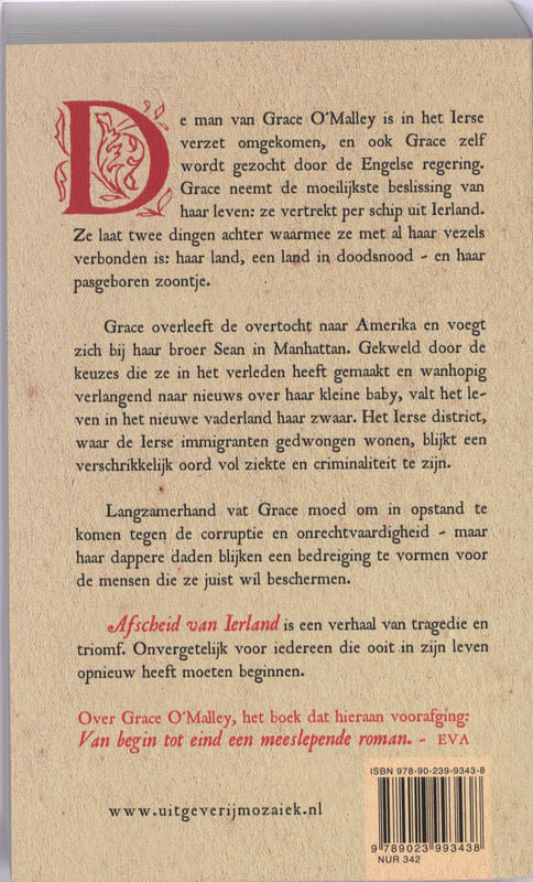 Achterkant van Het vervolg op Grace O'Malley