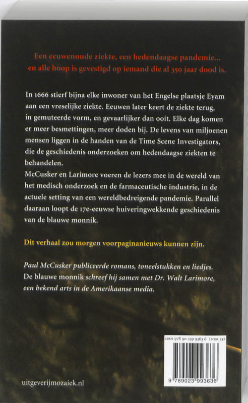 Achterkant van De blauwe monnik