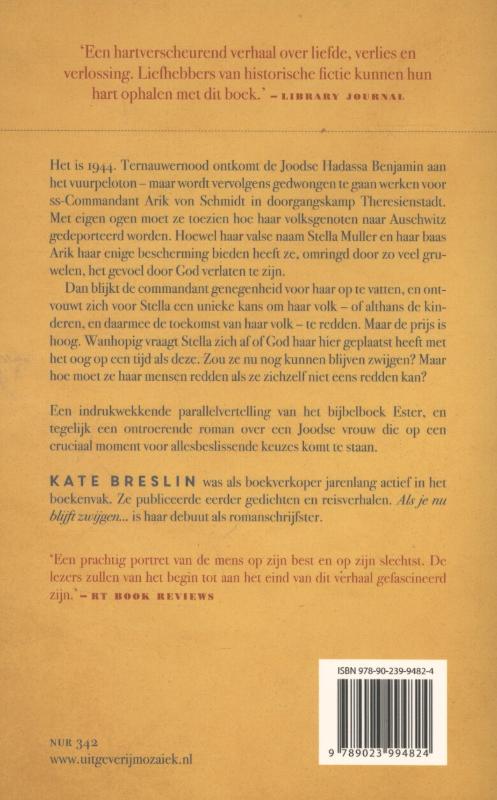 Achterkant van Als je nu blijft zwijgen...