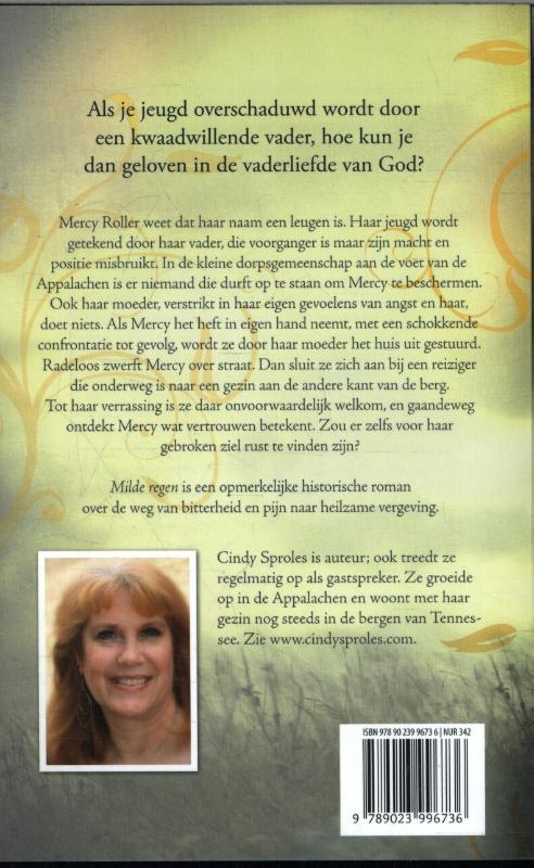 Achterkant van Milde regen