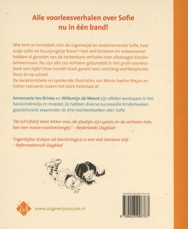 Achterkant van Het grote voorleesboek van Sofie