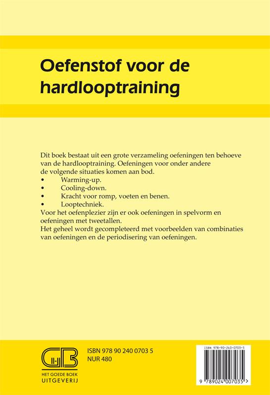 Achterkant van Oefenstof voor de hardlooptraining