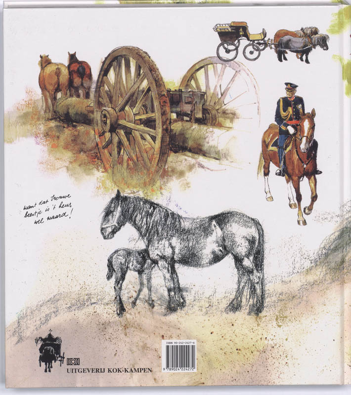 Achterkant van Het brieschend paard