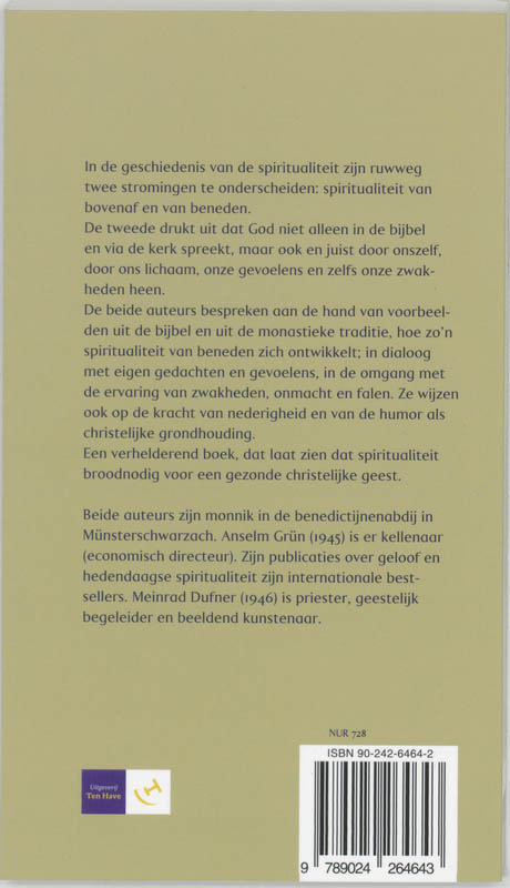 Achterkant van Spiritualiteit van beneden