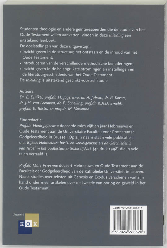 Achterkant van Inleiding in het Oude Testament