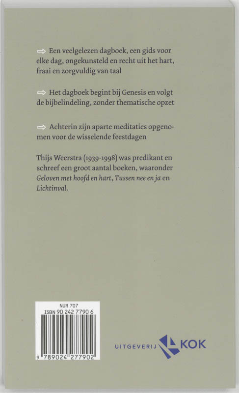 Achterkant van Dagwijzer