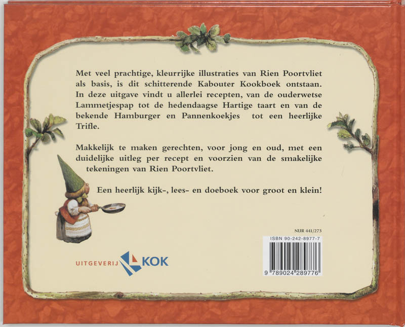 Achterkant van Het kabouter kookboek