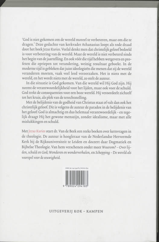 Achterkant van Jezus Kurios