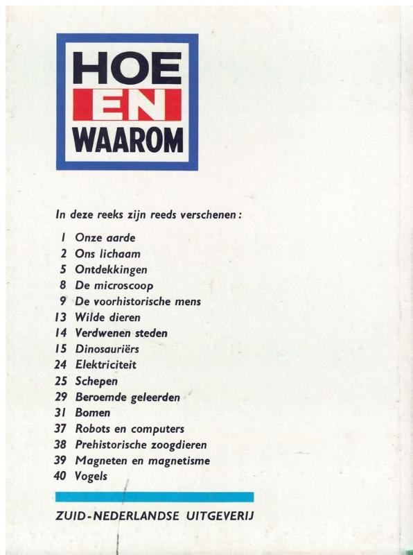 Achterkant van Hoe en waarom boek ons lichaam
