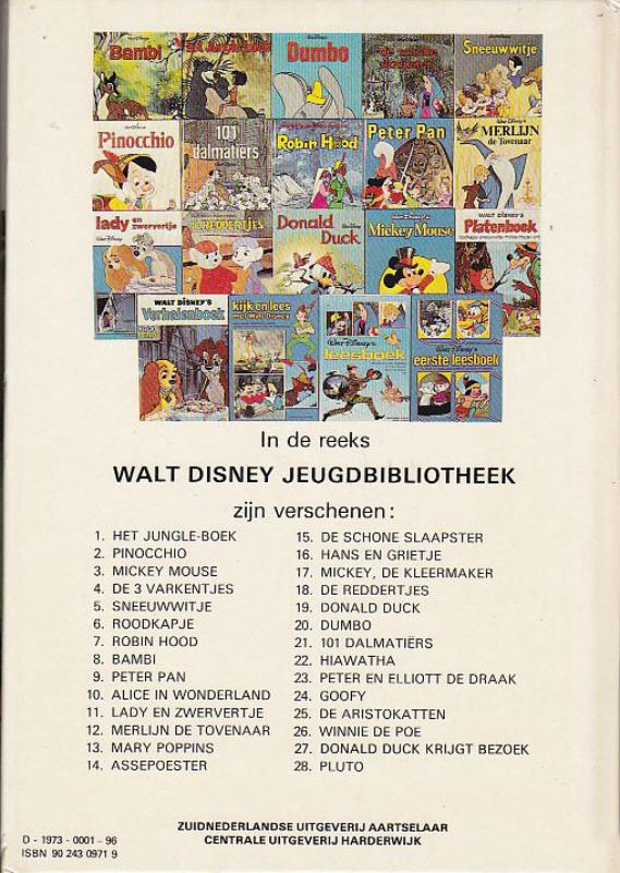 Achterkant van Sneeuwwitje walt disney jeugdbibl.