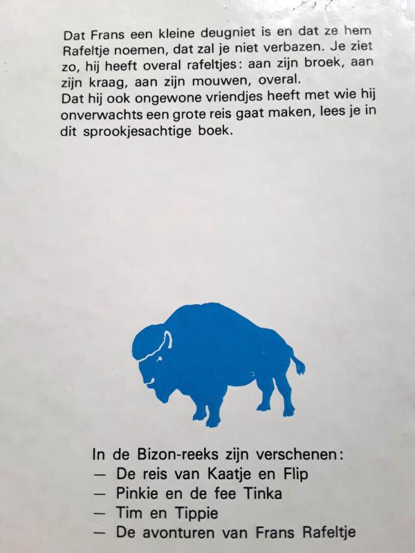 Achterkant van Avonturen van Frans rafeltje