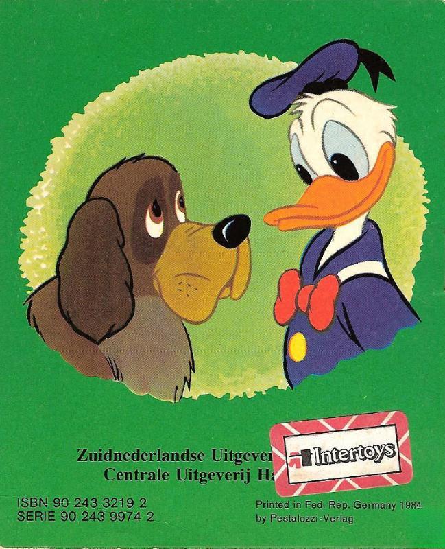 Achterkant van Donald duck s waakhond