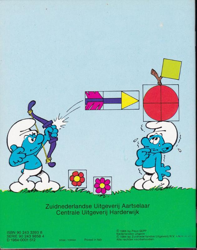 Achterkant van Smurfen