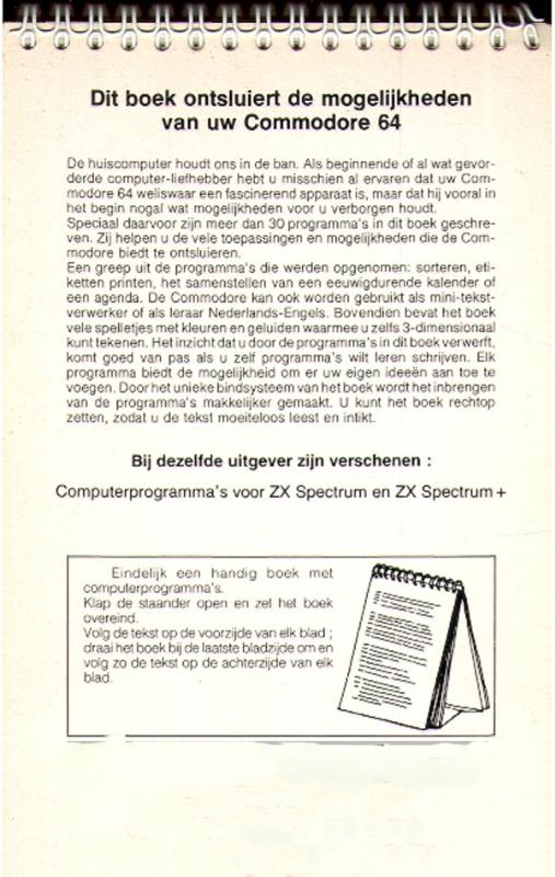 Achterkant van Computerprogramma s voor zx spectrum