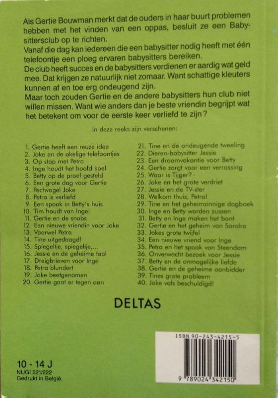 Achterkant van Op stap met petra