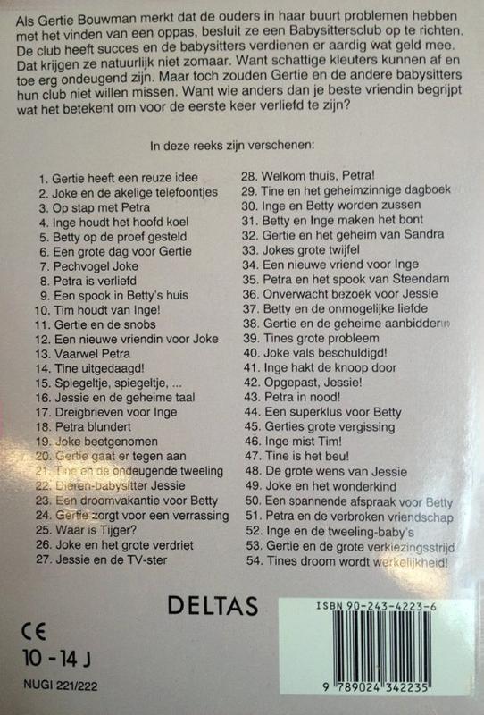 Achterkant van Gertie en de snobs