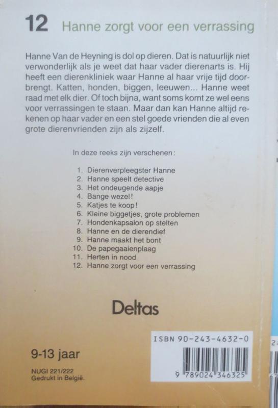 Achterkant van 12 hanne n verrassing