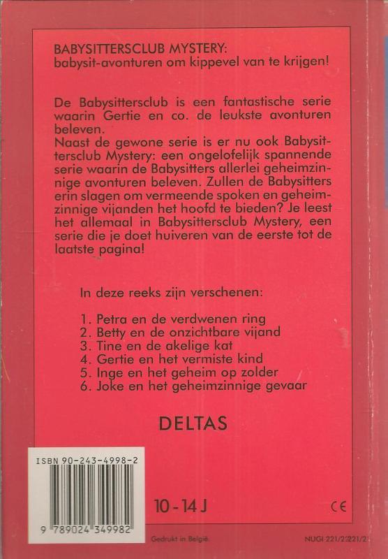 Achterkant van Betty en de onzichtbare vijand