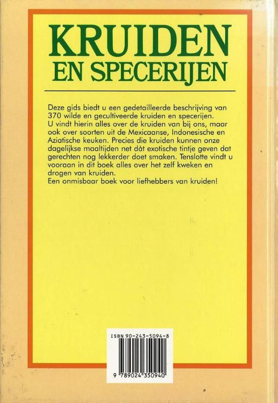 Achterkant van KRUIDEN EN SPECERIJEN