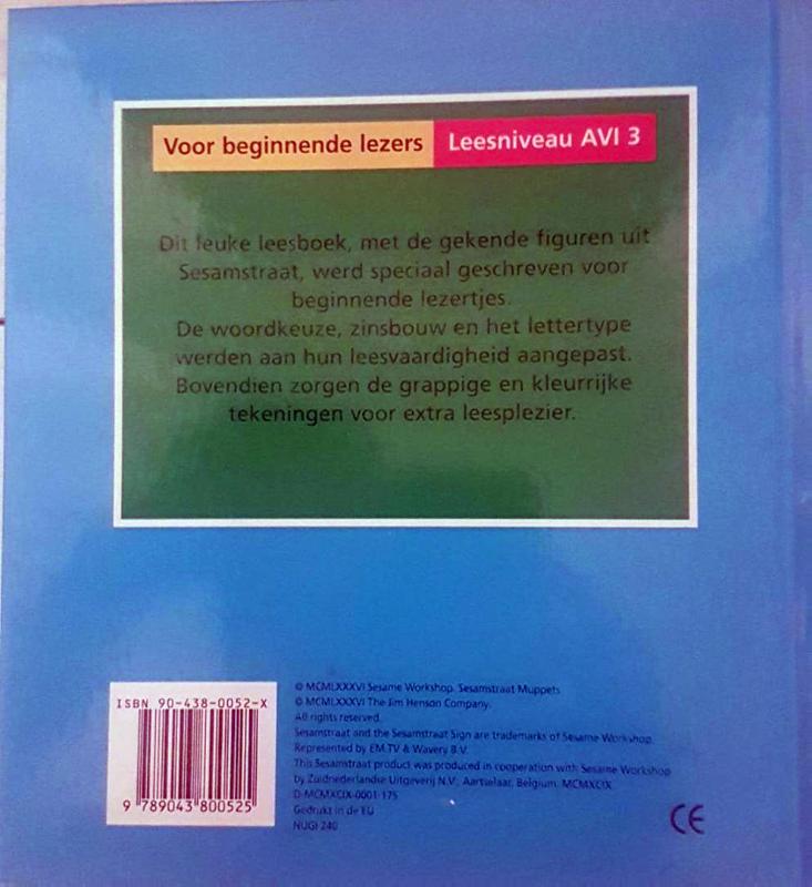 Achterkant van Net zoals Ernie