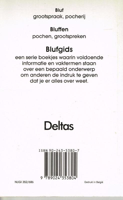 Achterkant van Bluffen zonder blozen marketing