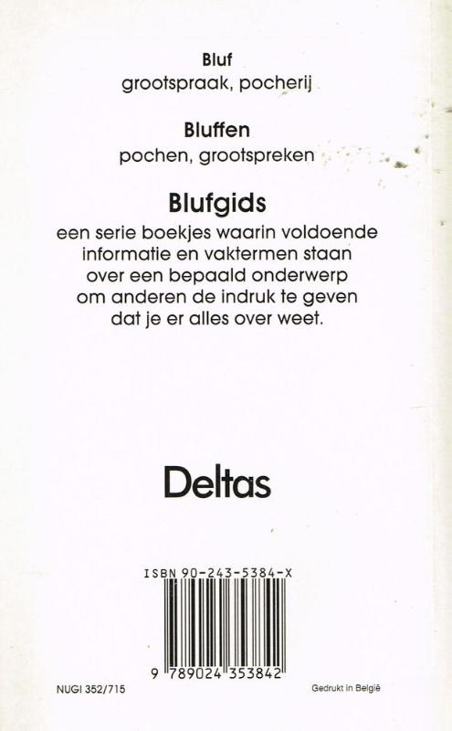 Achterkant van Bluffen zonder blozen seks