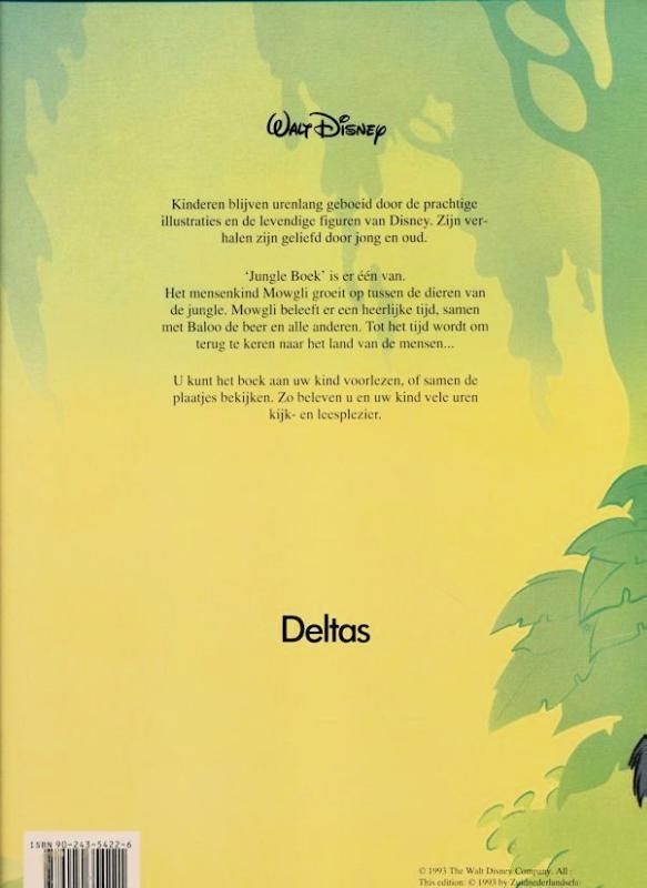 Achterkant van Wondere wereld van Disney het jungle boek