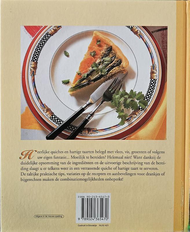 Achterkant van Heerlijke quiches en hartige taarten