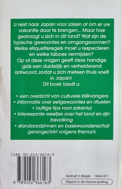 Achterkant van Japanse gewoontes en etiquette
