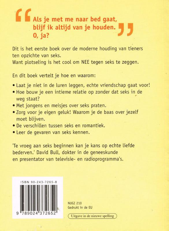 Achterkant van Jong, cool en vrij!