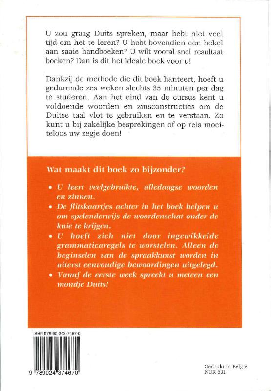 Achterkant van Snel en vlot Duits leren spreken en begrijpen