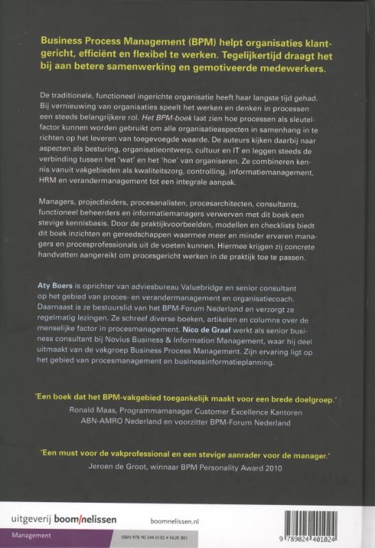 Achterkant van Het BPM boek
