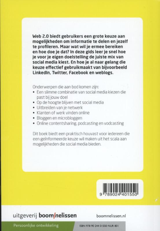 Achterkant van Effectief social media gebruiken in 90 minuten