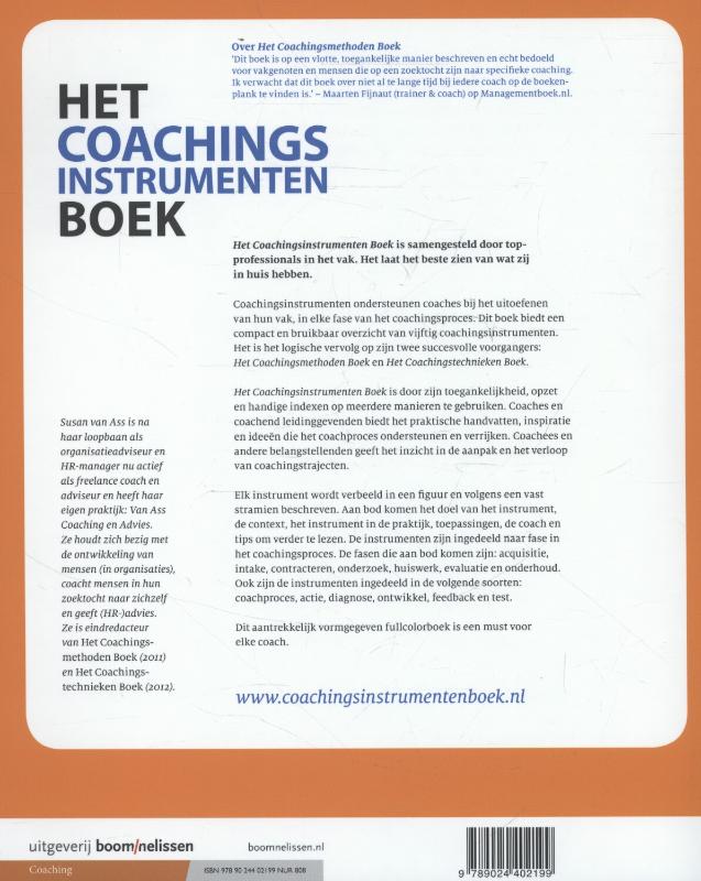 Achterkant van Het coachingsinstrumenten boek