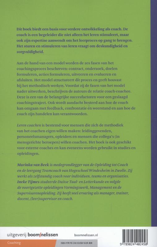 Achterkant van Leren coachen