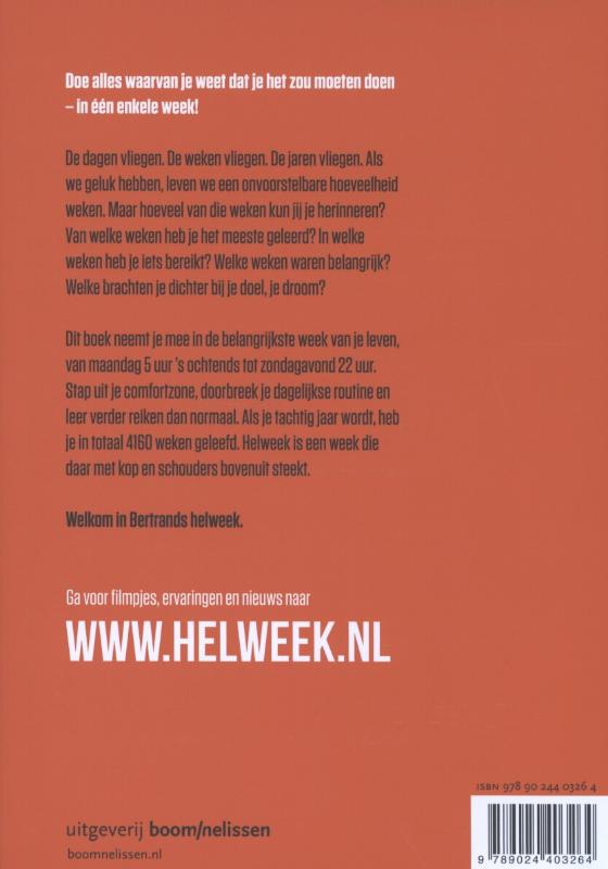 Achterkant van Helweek