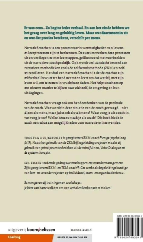 Achterkant van Narratief coachen