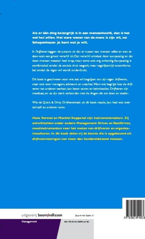 Achterkant van Drijfveren
