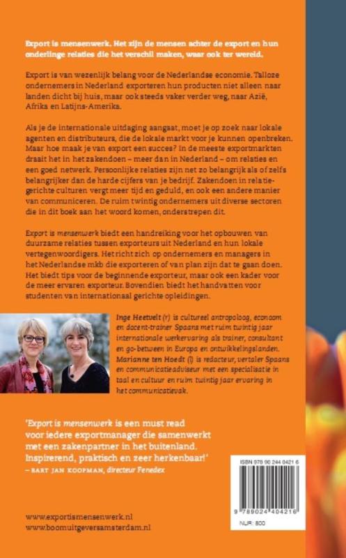 Achterkant van Export is mensenwerk