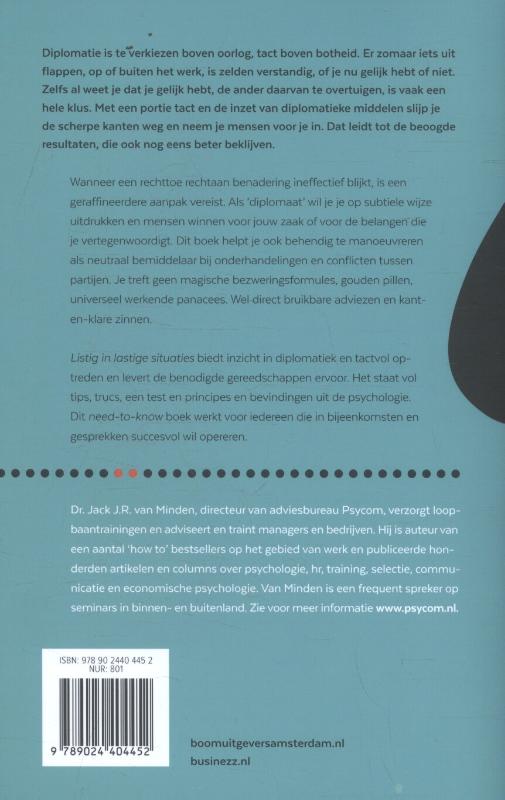 Achterkant van Listig in lastige situaties