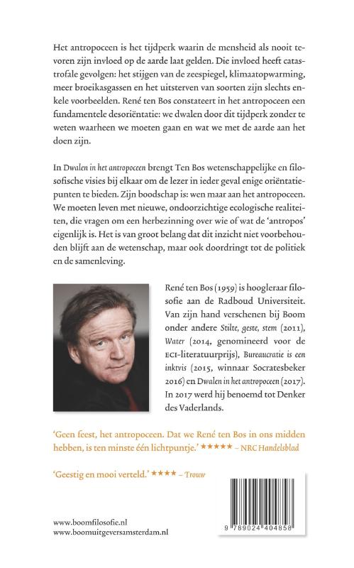 Achterkant van Dwalen in het Antropoceen