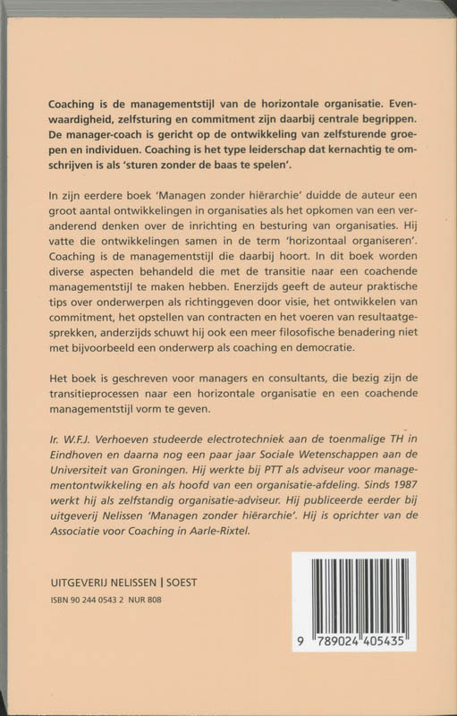 Achterkant van De manager als coach
