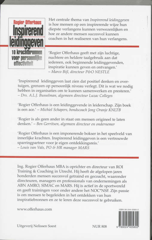 Achterkant van Inspirerend leidinggeven