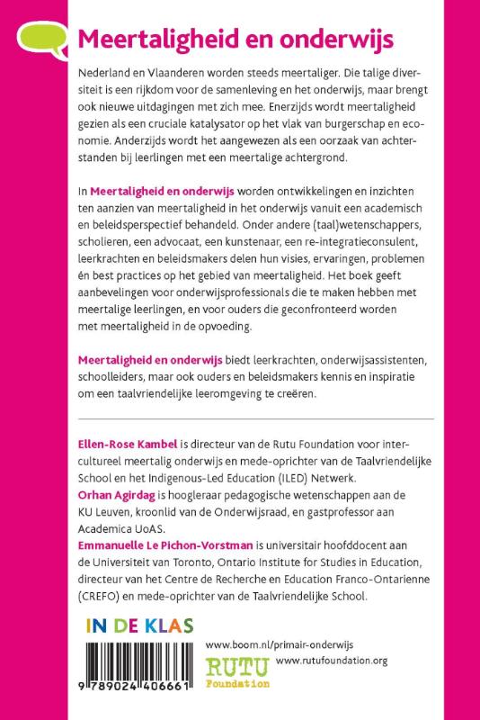 Achterkant van Meertaligheid en onderwijs