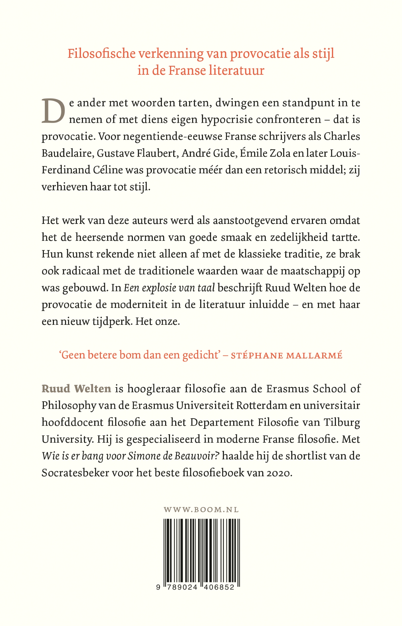 Achterkant van Een explosie van taal