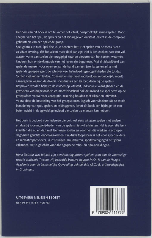 Achterkant van Spel en groepsproces