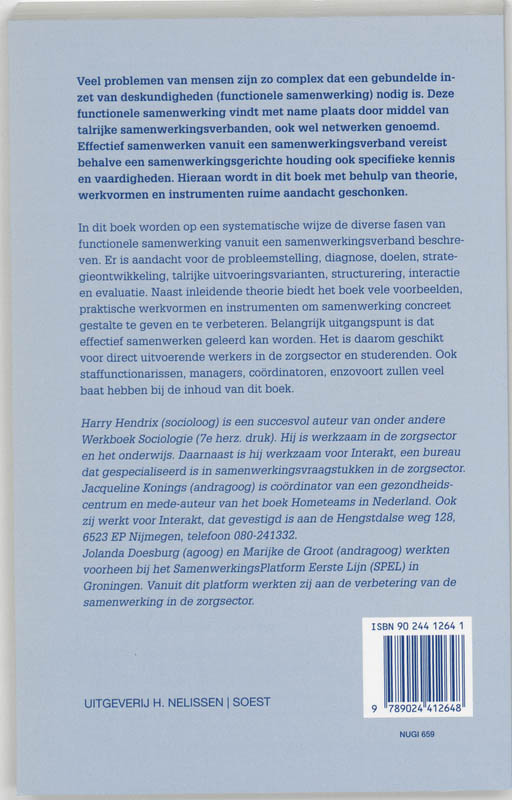 Achterkant van Functionele samenwerking